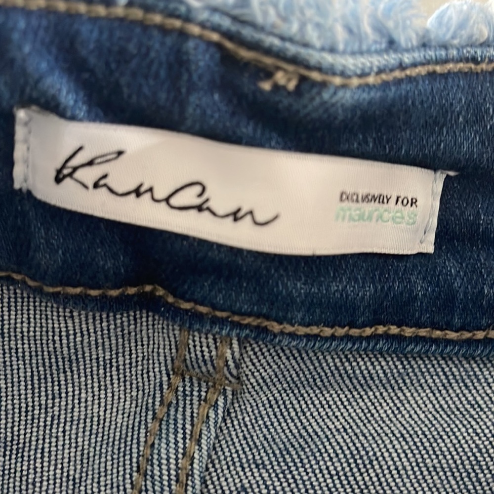 Distressed Kancan Jean Shorts Size 28 - Picture 4 of 5